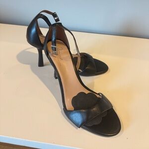 Naturalizer Violette Ankle Strap Heels Black Leather Size 7 Worn Once